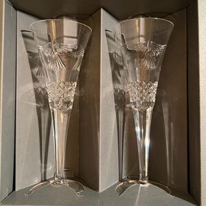 Waterford Crystal Millennium Collection “PEACE” Toasting Flutes, NIB
